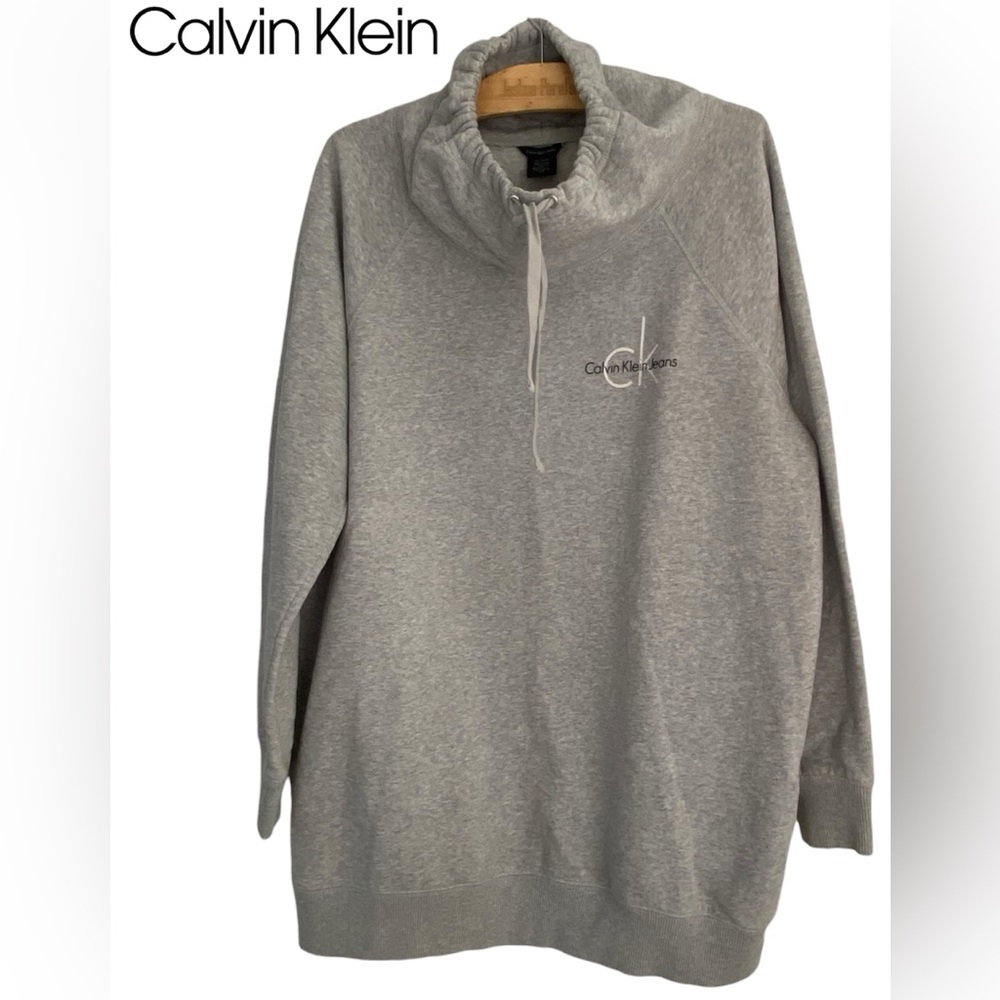 🧥CALVIN KLEIN Gray Cowl Neck Sweater